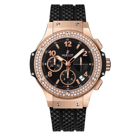 hublot big bang 41mm gold white diamonds|Hublot diamond watch price.